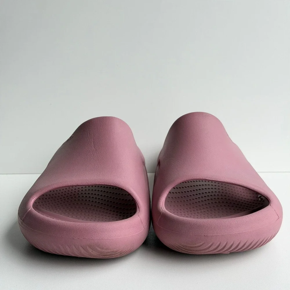 Crocs Mellow Recovery Slides Mens 13 Pink Comfort LightRide Foam Sandals
